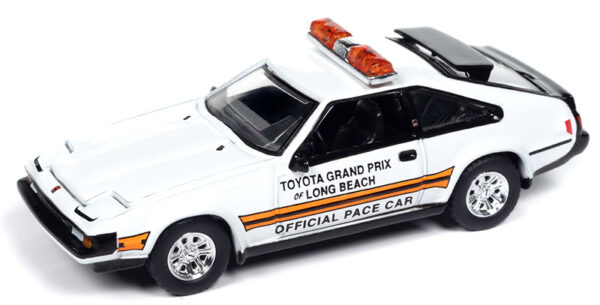 awsp166 b - 1983 Toyota Celica Supra in White with Toyota Grand Prix of Long Beach Official Pace Car Graphics & Roof Lightbar