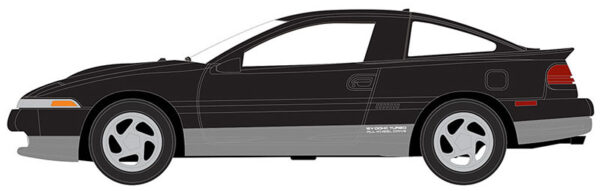 awsp180 b - 1990 Eagle Talon TSi in Gloss Black with Lower Silver Stripe