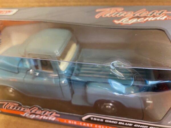 img 7136 - 1955 GMC Blue Chip Pickup – Blue – Timeless legends- PLASTIC WINDOW DAMAGE