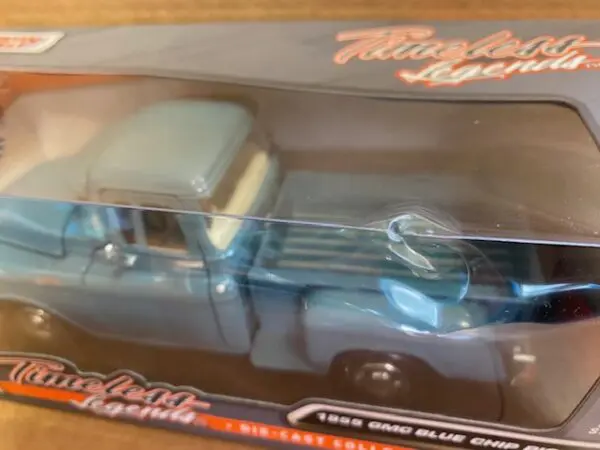 img 7136 - 1955 GMC Blue Chip Pickup – Blue – Timeless legends- PLASTIC WINDOW DAMAGE