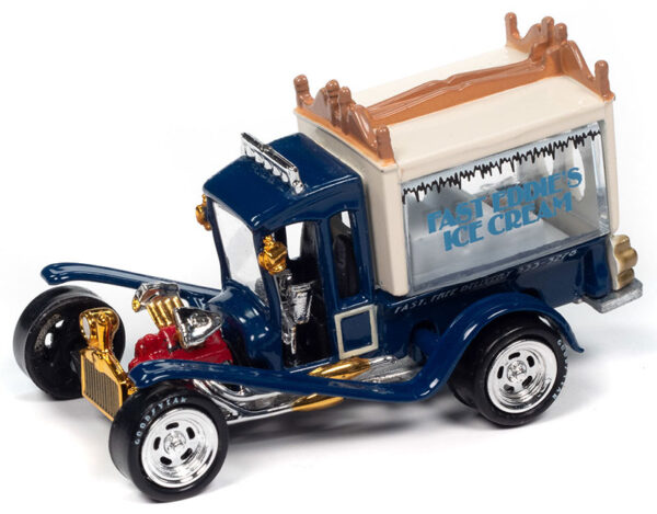 jlsp395 - Classic Plastic George Barris Ice Cream Truck in Navy and Cream