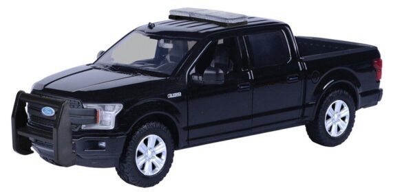 76981bk 1 - 2019 FORD F-150 LARIAT CREW CAB POLICE TRUCK WITH LIGHT BAR -SOLID BLACK