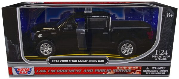 76981bk - 2019 FORD F-150 LARIAT CREW CAB POLICE TRUCK WITH LIGHT BAR -SOLID BLACK