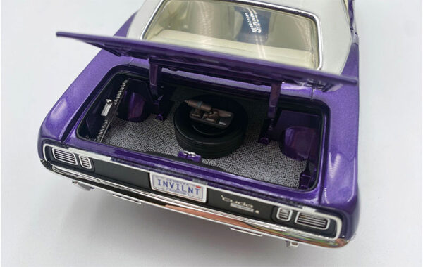 a1806135vt 4 - 1971 383 Plymouth Cuda HT in Violet with Vinyl Top Limited Edition - Estimated Production 400 Pieces