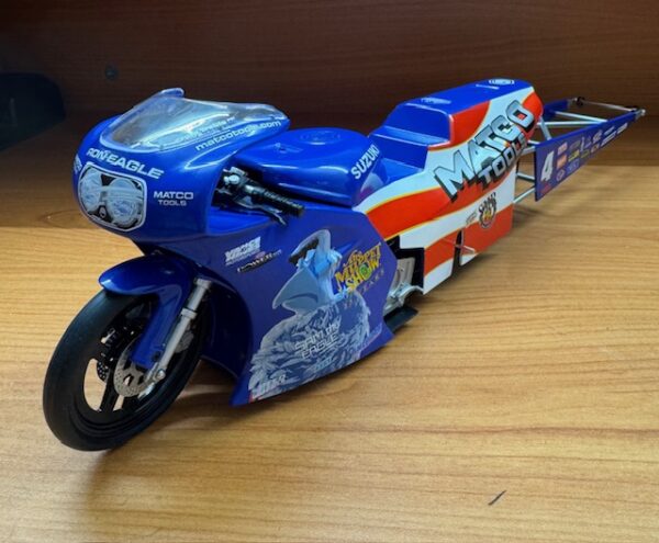 img 6766 - 2002 PRO STOCK BIKE (1:9 scale)- CRAIG TREBLE - MUPPETS 25TH ANNIVERSARY (SAM THE EAGLE) MATCO TOOLS