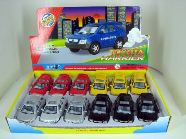 kt4008d - TOYOTA HARRIER - PULL BACK ACTION - 3 LEFT, 2 RED AND 1 BLACK - SPECIFY COLOR WHEN ORDERING