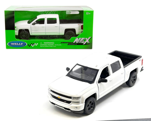 24083w wh 1 - 2017 Chevrolet Silverado – White (1:29 SCALE)