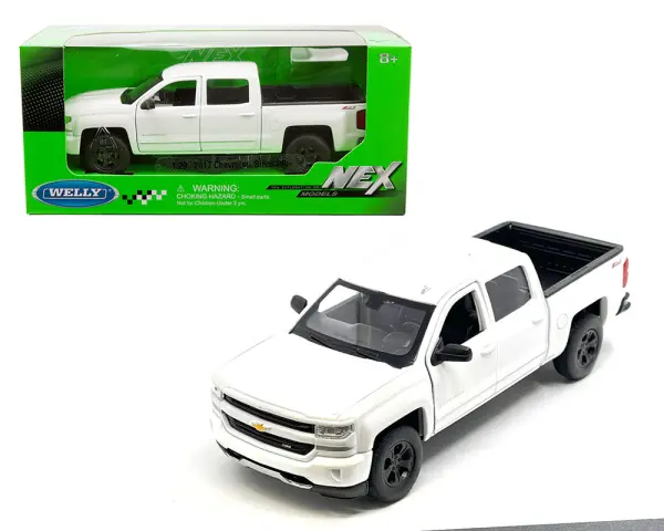 24083w wh 1 - 2017 Chevrolet Silverado – White (1:29 SCALE)