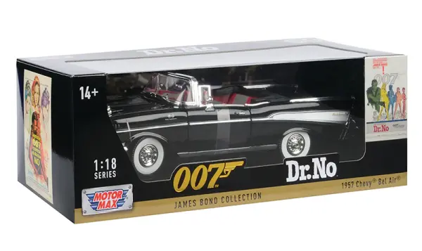 v2 79831 - Motormax (#79831) 1/18 Scale 1957 Chevrolet Bel Air Convertible - Dr. No (1962) James Bond 007 Collection