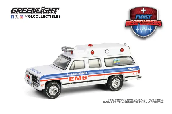 67060b - Glacier County EMS - 1991 Chevrolet Suburban Ambulance