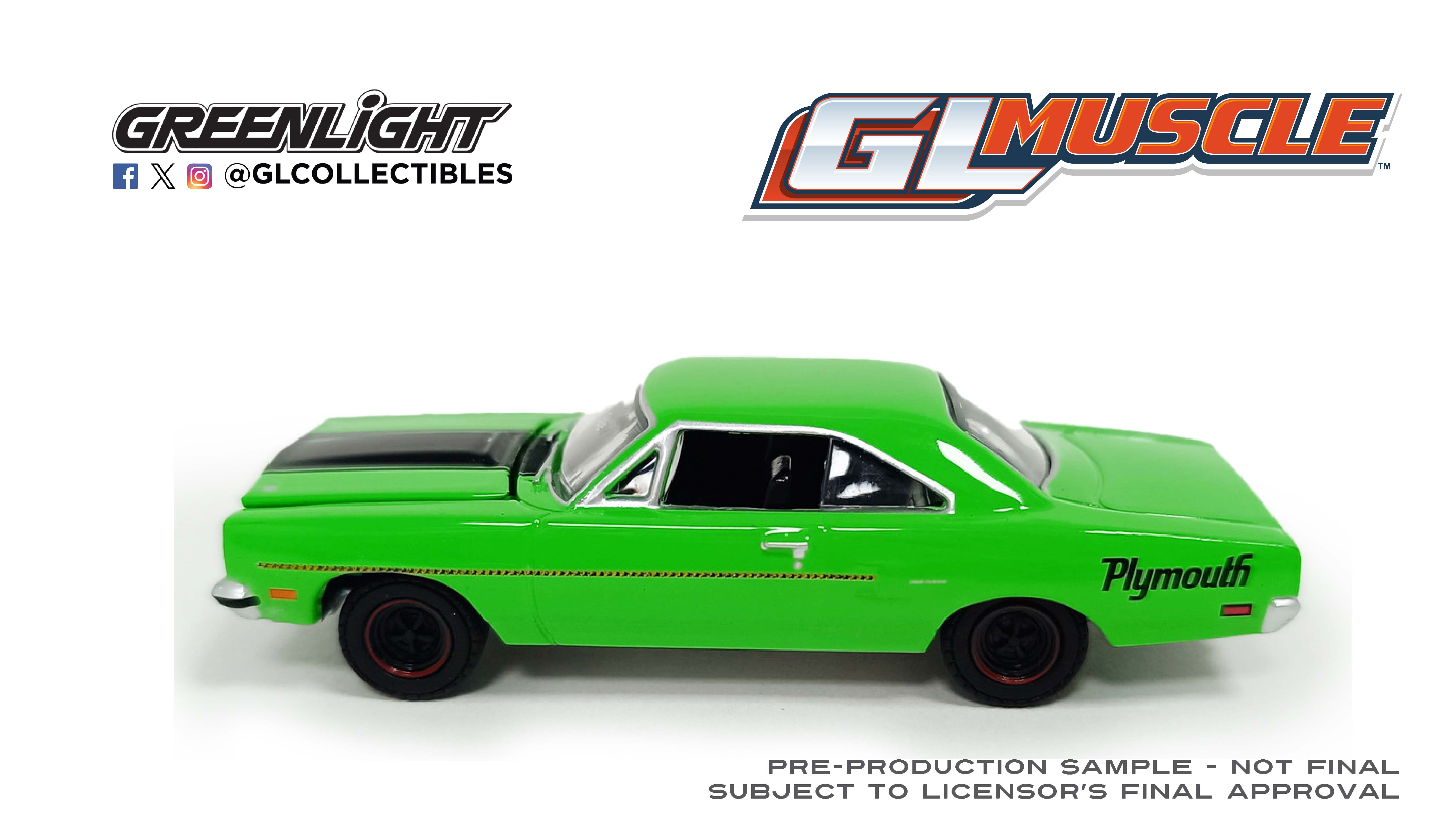 1/18 グリーンライト 1970 Plymouth Road Runner 1970 Plymouth Road Runner in Green | Diecast Depot