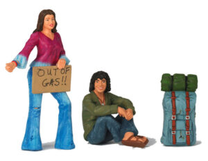 MOTOR HEAD 1:18 FIGURINE OUT OF GAS (HITCH HIKER)