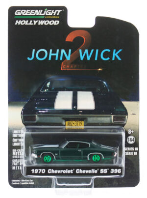 1970 Chevrolet Chevelle SS 396 (John Wick Chapter 2 2017) Hollywood Series 18- GREEN MACHINE