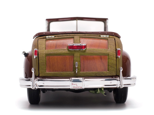1948 CHRYSLER TOWN & COUNTRY GUNMETAL GRY/BURGUNDY | Diecast Depot