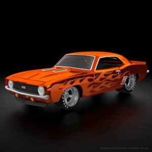 1969 CHEVROLET CAMARO 66 - HOT WHEELS RED LINE CLUB 2022 - METALLIC ORANGE WITH FLAMES