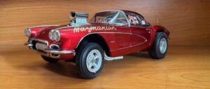 1961 CHEVROLET CORVETTE "BIG JOHN" MAZMANIAN'S CANDY APPLE RED DRAG RACING