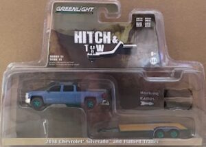 2018 CHEVROLET SILVERADO AND FLATBED TRAILER- GREEN MACHINE VERSION
