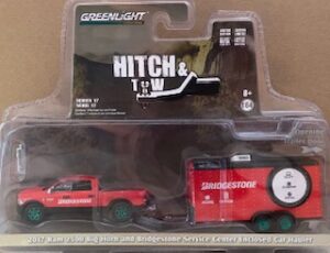 2017 DODGE RAM 2500 BIG HORN & BRIDGESTONE SERVICE CENTER ENCLOSED CAR HAULER- GREEN MACHINE VERSION