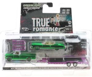 Clarence and Alabama's 1974 Cadillac Eldorado Convertible (Top Down) with 1972 Chevrolet C30 and Heavy Duty Car Hauler - True Romance (1993) GREEN MACHINE VERSION