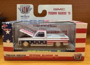 1976 GMC SIERRA GRANDE 15 PICK UP TRUCK - STARS & STRIPES GRAPHICS BY M2