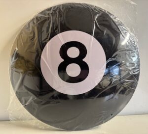 8 BALL DOMES LIGHT WEIGHT METAL SIGN ( 16 INCHES)