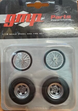 VINTAGE DRAG WHEEL AND TIRE SET BY GMP - 1:18 SCALE