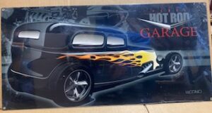 PIXEL HOT ROD GARAGE- TIN SIGN