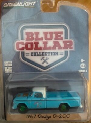 1967 DODGE D-200 PICK UP TRUCK - BLUE COLLAR SERIES 2 (GRUMP ASS GARAGE GRAPHICS ON DOOR)- GREEN MACHINE