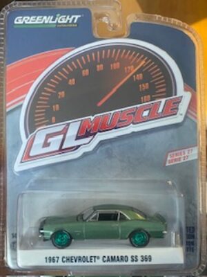 1967 Chevrolet Camaro SS 369 in Mountain Green GreenLight Muscle Series 27- SUPER GREEN MACHINE VERSION