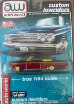 1962 Chevy Impala SS Convertible -  Mijo Exclusive Custom Lowriders- GOLD/MATALLIC RED CHASE