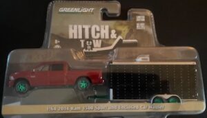 2014 RAM 1500 SPORT & ENCLOSED CAR HAULER- SPECIAL GREEN MACHINE VERSION