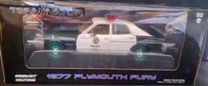 1977 PLYMOUTH FURY - METROPOLITAN POLICE - THE TERMINATOR (1984)- SPECIAL GREEN MACHINE VERSION