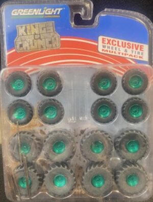 KINGS OF CRUNCH WHEEL & TIRE MULTIPACK- 1:64- GREEN MACHINE VERSION