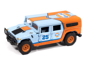 2006 Hummer H1 in Gulf Light Blue with Orange Graphics - Off Road-Gulf Oil