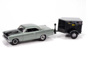 • Drag & Drive - David Armentrout's 1967 Chevrolet II Nova in Willow Green Poly with Small Enclosed Trailer in Gloss Black
