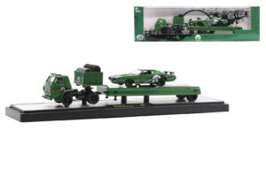 1966 DODGE L600 WITH 1971 DODGE CHARGER CUSTOM - FOREST GREEN (NO BOX) IN DISPLAY CASE