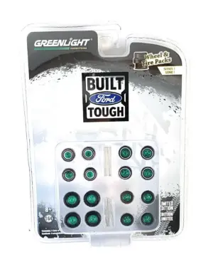 FORD WHEEL & TIRE PACK- SERIES 1- GREEN MACHINE VERSION- 1:64