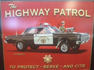 HIGHWAY PATROL METAL SIGN - 16" X 12.5"