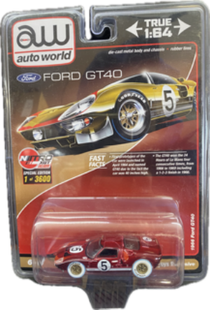 1966 FORD GT40- GOLD- AUTOWORLD CHASE